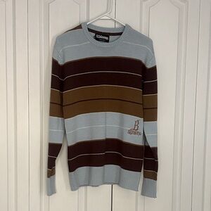 Billabong Men's Sweater in Blue and Brown Stripes